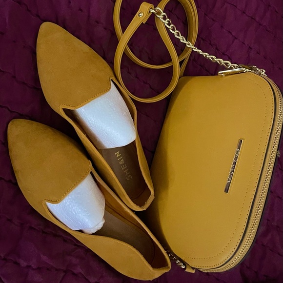 Steve Madden Accessories - Mustard-colored Steven Madden shoulder bag and matching flats